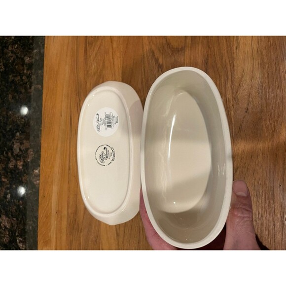 Pioneer Woman Farmhouse Lace Linen butter dish - Picture 5 of 6